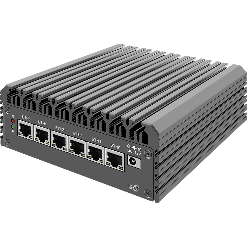 MOGINSOK Pfsense Router 6x2.5GbE with Inte 12th Core I5 1235U 10C/12T 6xI226V 3xDisplay Micro Firewall Appliance NO RAM NO SSD USB3.2 Fanless Mini PC Support AES-NI Pfsense ESXI/OPNsense/Openwrt