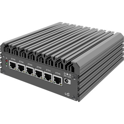 MOGINSOK Pfsense Router 6x2.5GbE with Inte 12th Core I5 1235U 10C/12T 6xI226V 3xDisplay Micro Firewall Appliance NO RAM NO SSD USB3.2 Fanless Mini PC Support AES-NI Pfsense ESXI/OPNsense/Openwrt