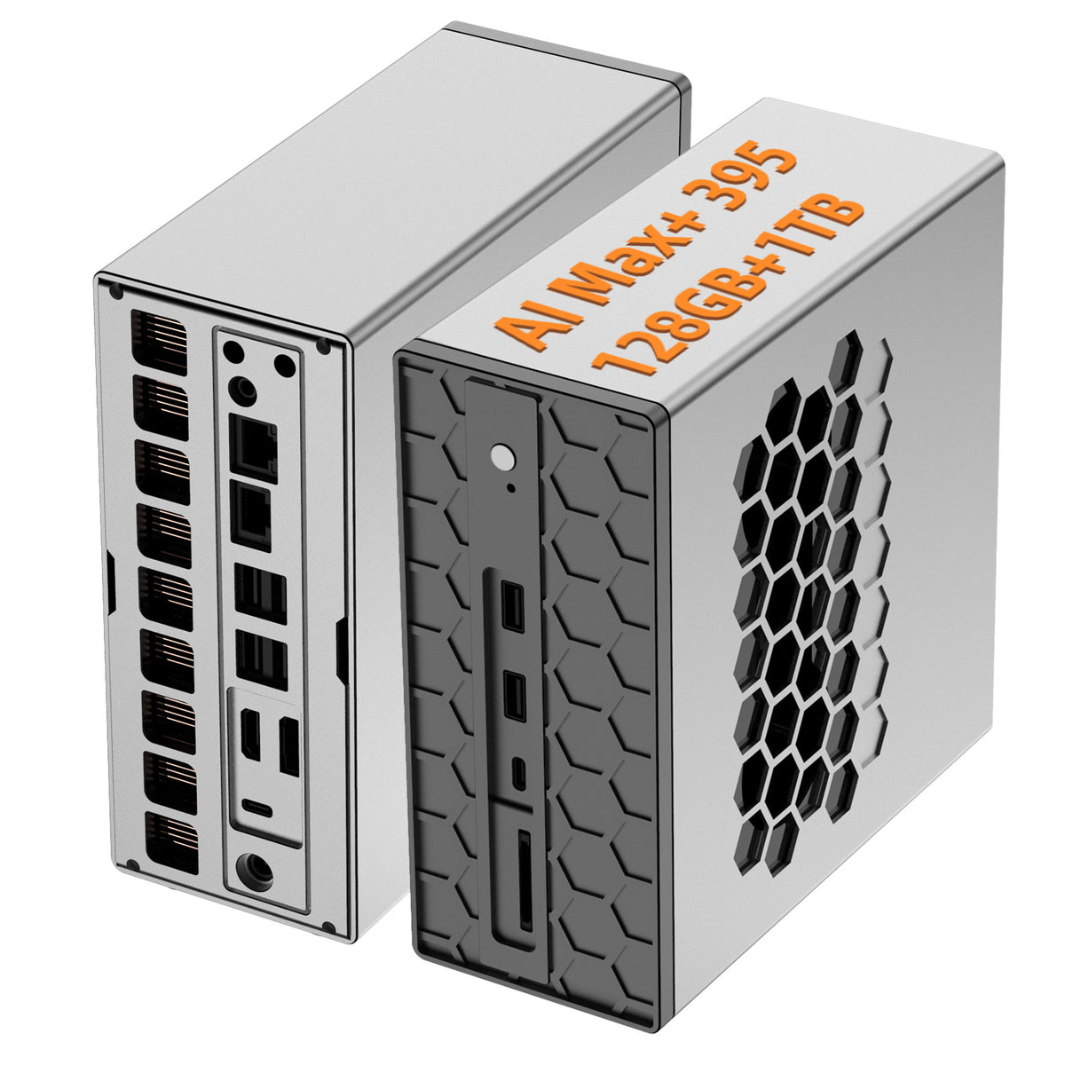 MOGINSOK AI Mini PC MG01 with Ryzen AI Max+ 395, 128GB LPDDR5x 8533MT/s|4xM.2|10G+2.5G Lan|WIFI7|USB4|50TOPS NPU Support Local LLM AI Model