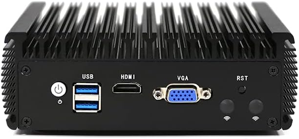 MOGINSOK 4X 2.5GbE Intel I225-V Ethernet Firewall Appliance Mini PC, Intel Celeron J4125 AES-NI VPN Router PC HDMI VGA 4GB RAM 64GB MSATA SSD